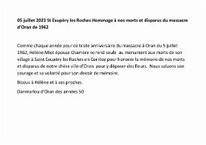 MASSACRE D'ORAN  62... 05 07 2023  (1)